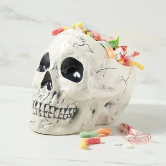 Ceramic Skull Candy Dish - Picture 1 of 12